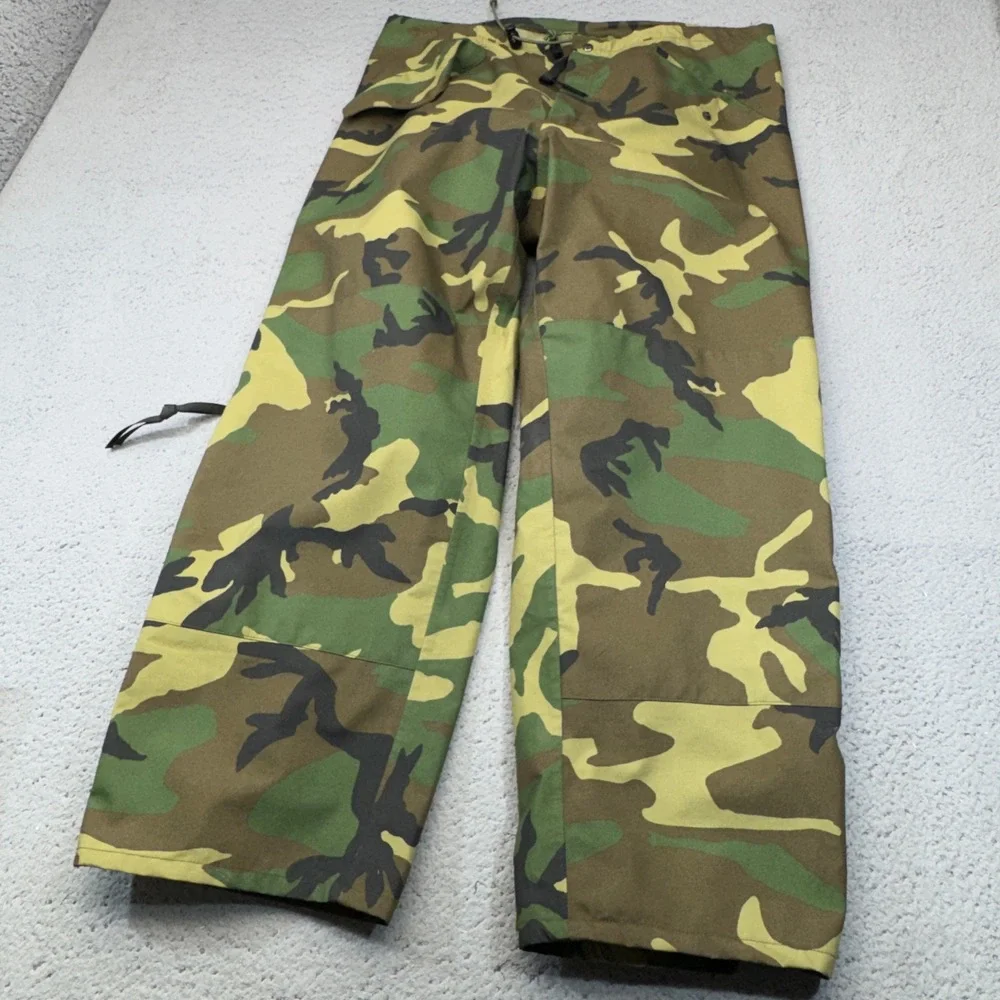 US Military Gore-Tex Pants Mens Large Green Regular Camouflage ECWCS Trousers